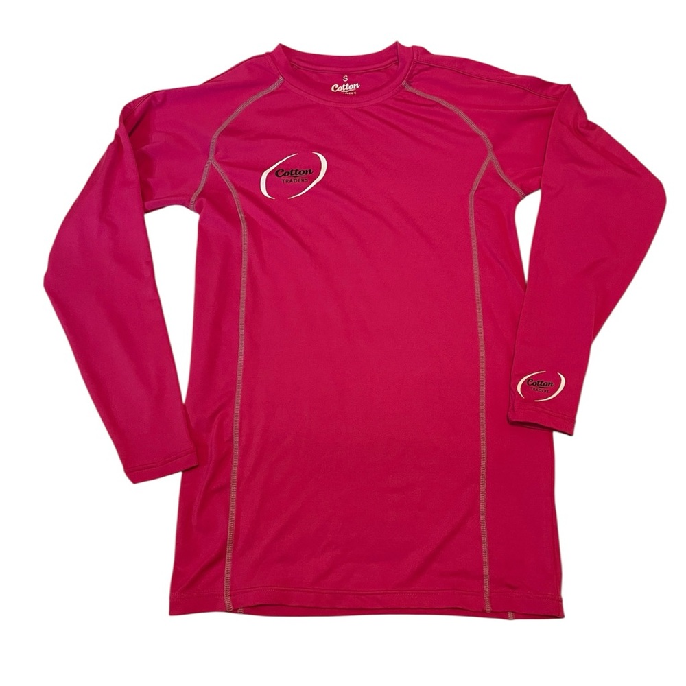 Cotton Long Sleeve Pink Tee